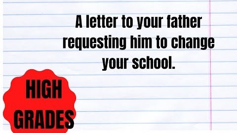 A letter to your father requesting him