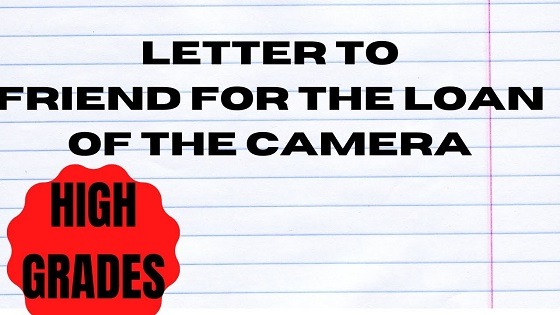 Letter to Friend for the loan